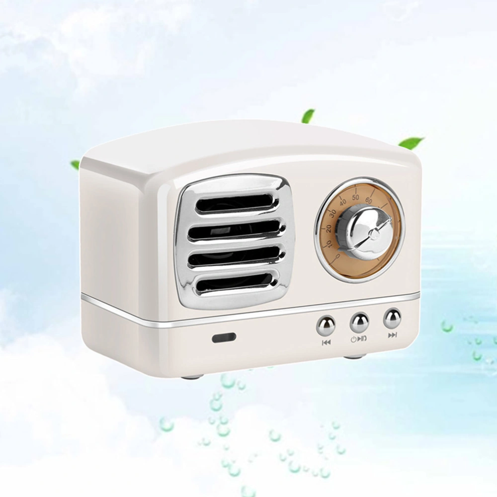 Creative Retro MultifunctionSpeaker Radio Subwoofer Small Size Speaker (White)