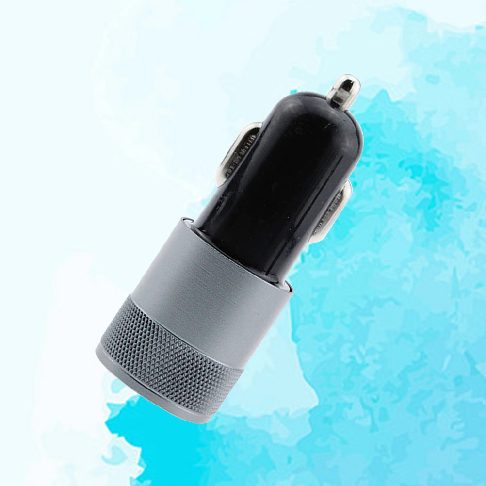 Dual Ports USB Car Charger 2.1A for iPhone X / 8 Plus / 8 / 7 Plus / 7 / 6s Plus / 6s and Other Devices (Black and Gray)