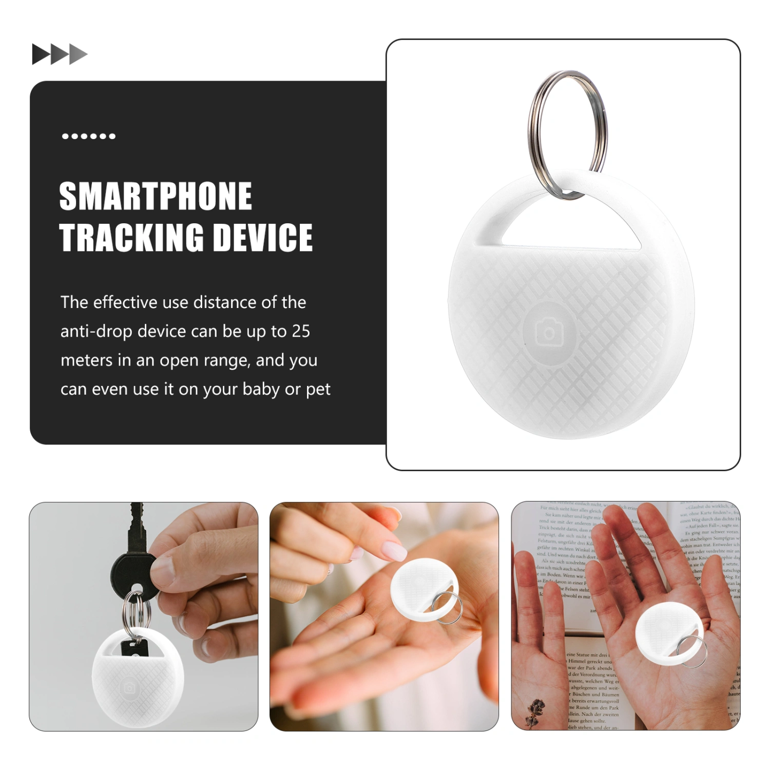 1 Set of Anti-Lost Smartphone Tracking Device Wireless Pet Key Locator