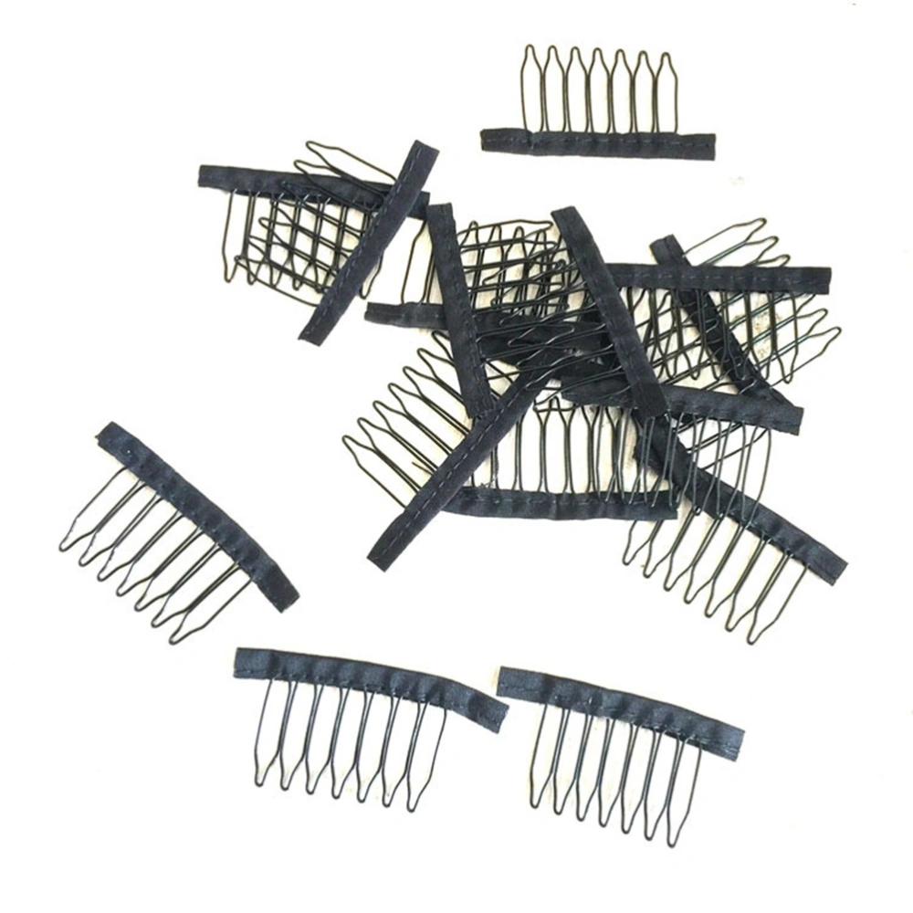 10pcs 7 Teeth Wig Net Clip Steel Hair Clip Wig Salon Accessories for Ladies