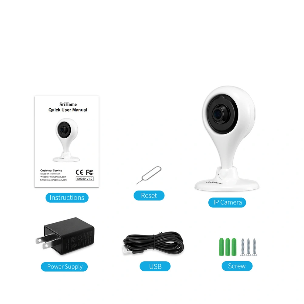 1080P Network High-definition Surveillance Camera Wireless Network Camera Safety Webcam (US Plug)