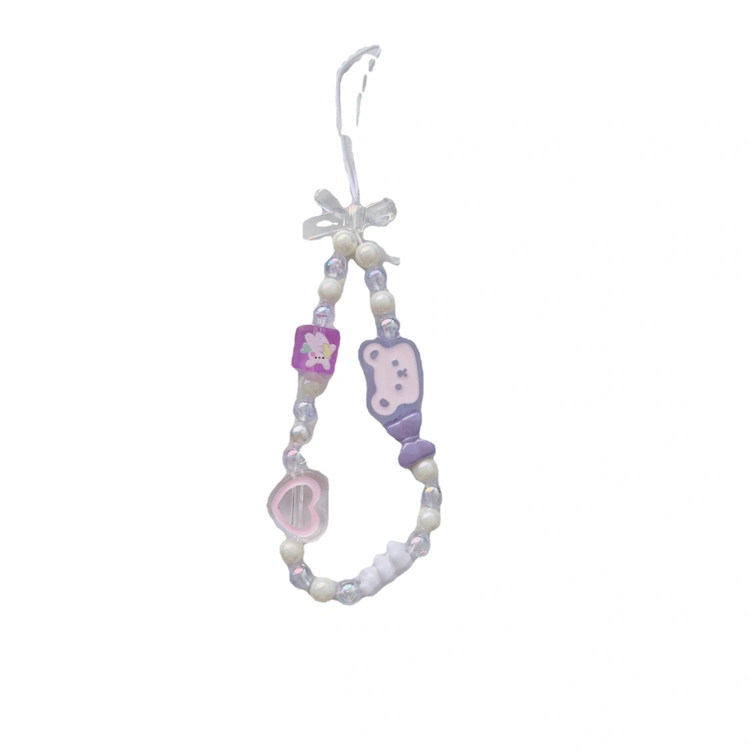 Phone Charm Strap Anti-lost Phone Lanyard Beaded Lanyard for Mobile Phone Camera U Disk