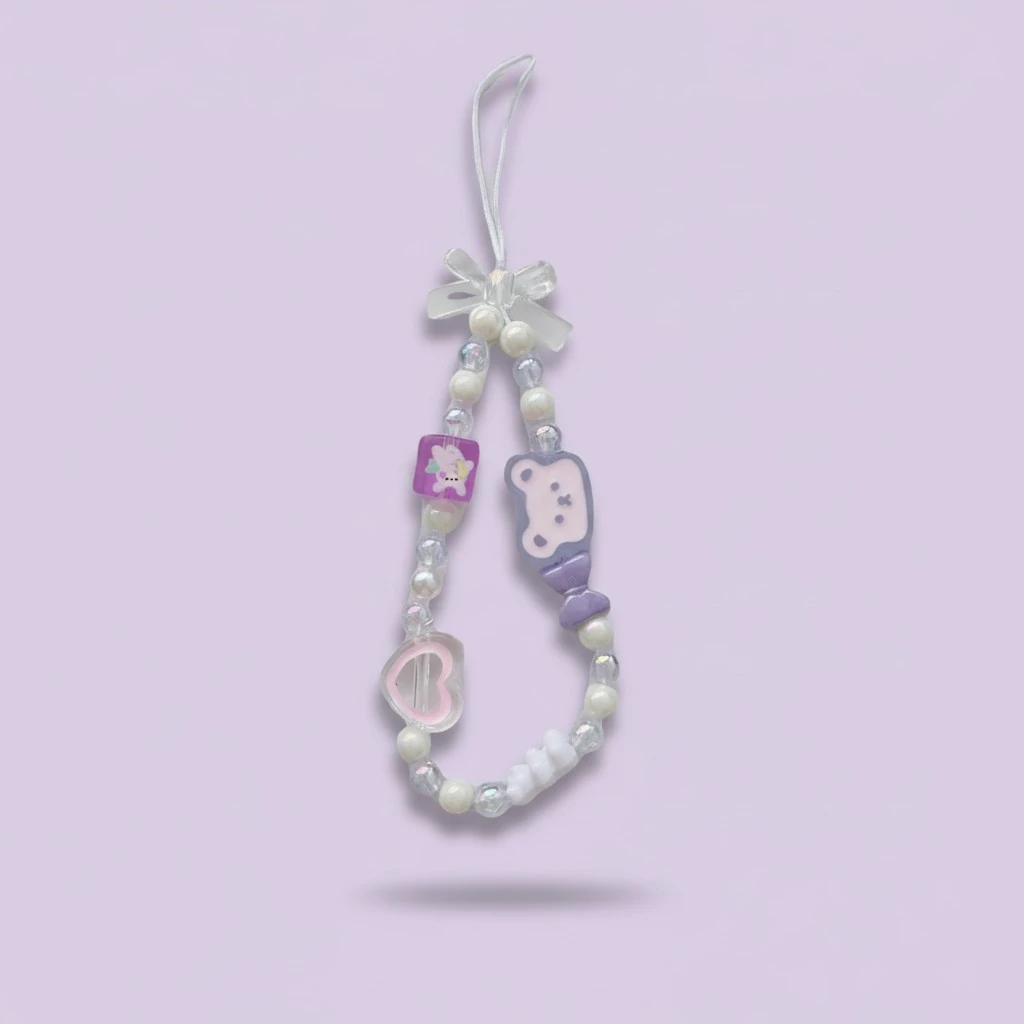 Phone Charm Strap Anti-lost Phone Lanyard Beaded Lanyard for Mobile Phone Camera U Disk
