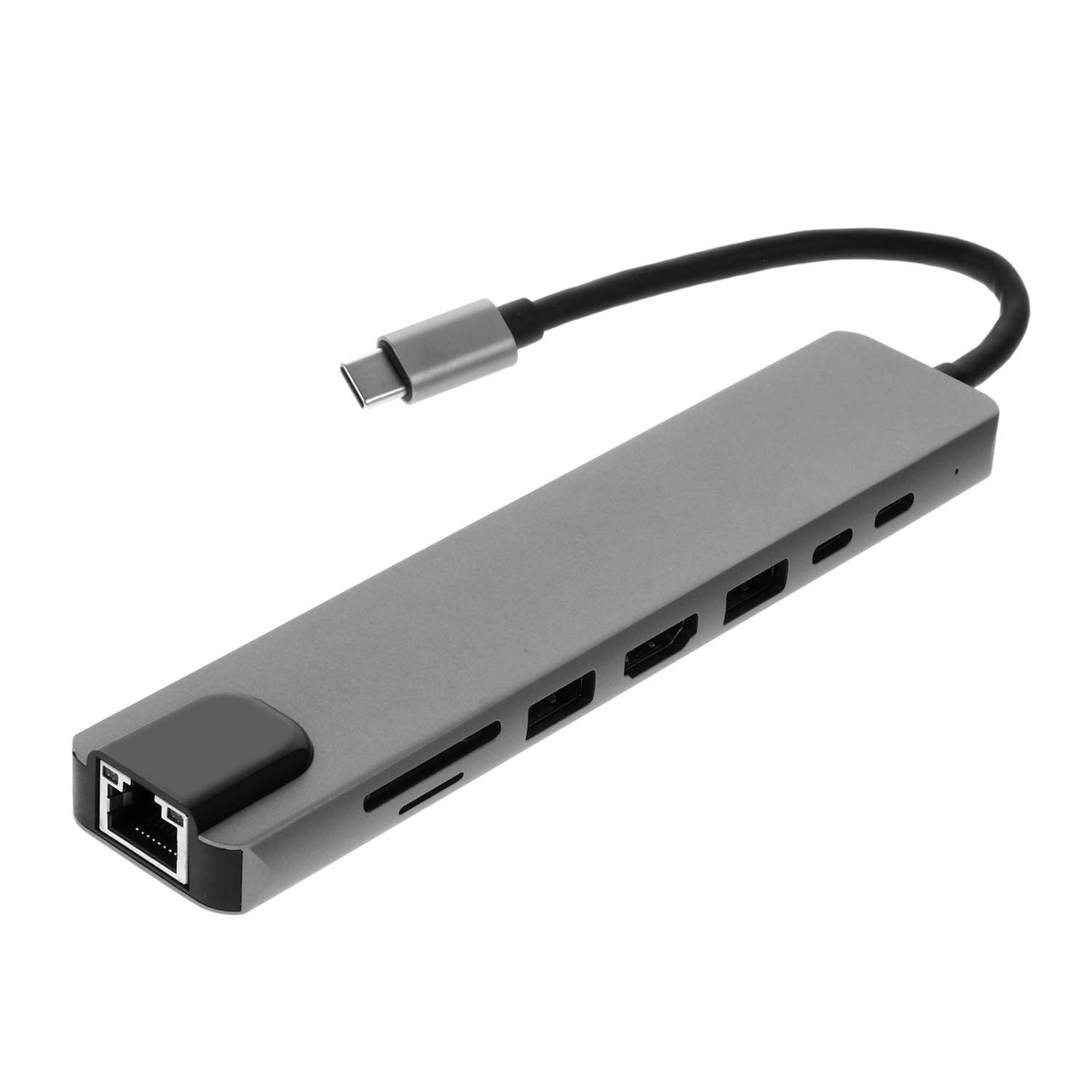 1Pc Type C Hub USB Hub Dock Station 8-in-1 Phone Computer Laptop Converter