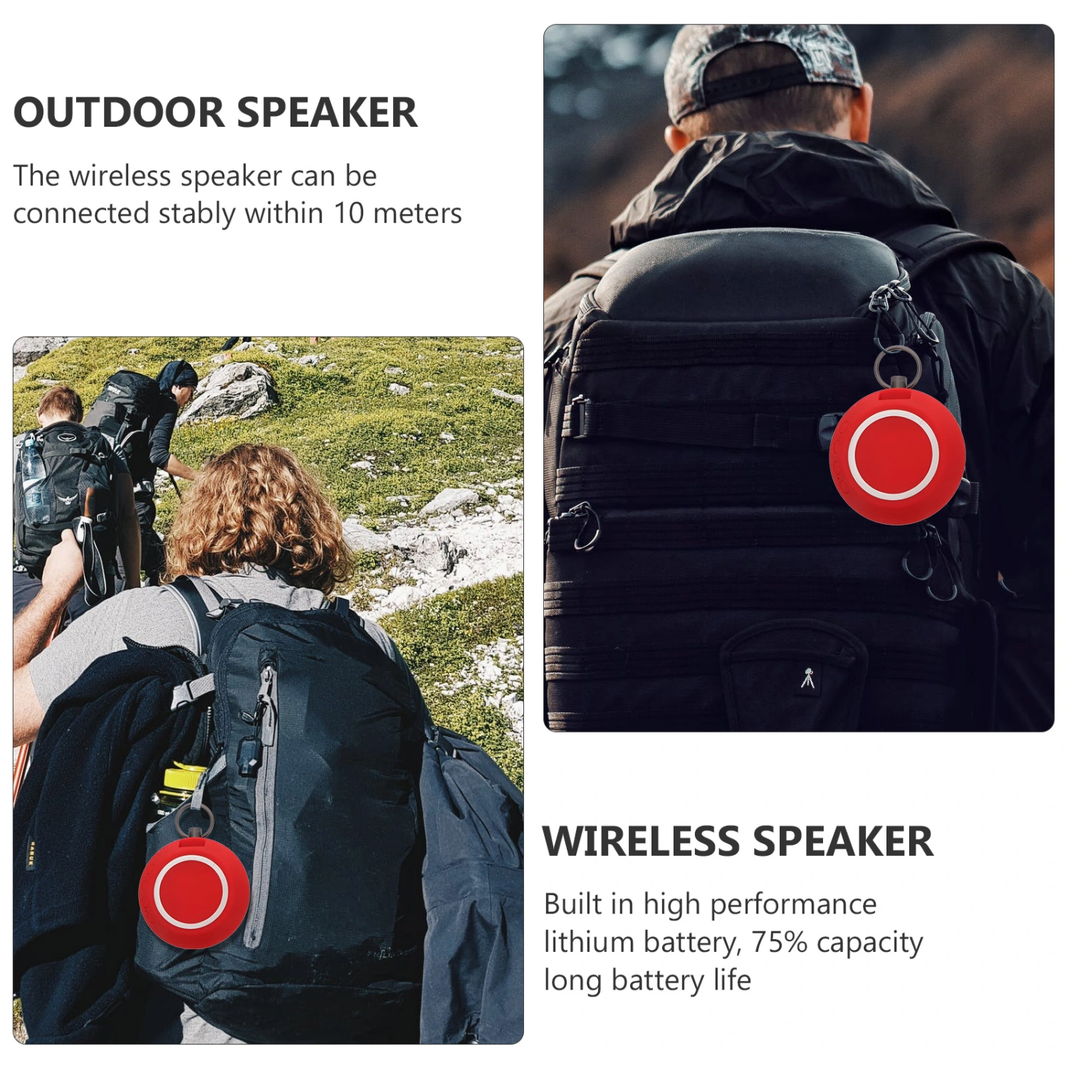 1 Pc Outdoor Sports Speaker Waterproof Portable High Definition Wireless Speaker