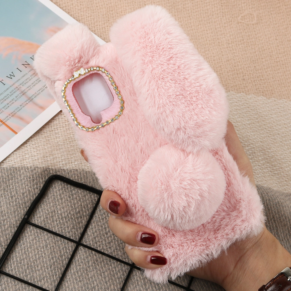 Plush Rabbit Phone Case Lovely Softer Phone Shell Compatible with A42 5G