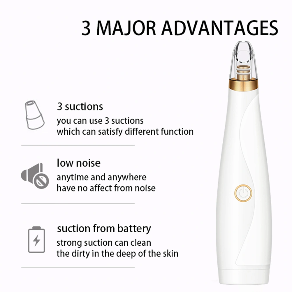 1 Set of Electric Blackhead Remover Facial Cleaning Acne Pimple Tool Skin Care