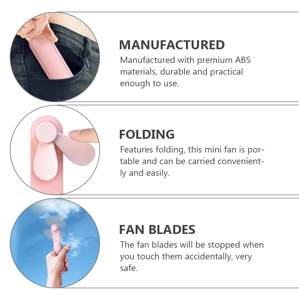 1pc Handheld Fan USB Mini Folding Fan Multi-function Power Bank Fan for Travel Use