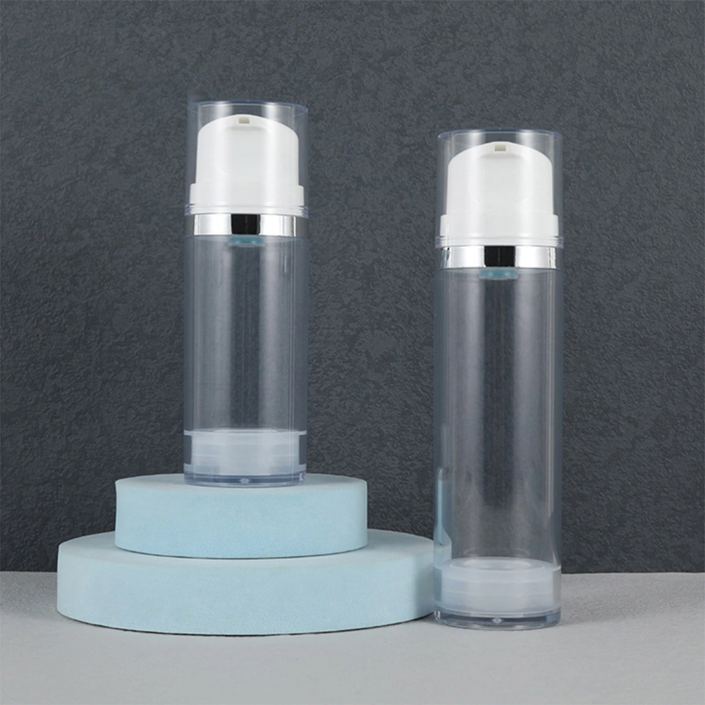 2Pcs Airless Pump Bottle Empty Refillable Airless Vacuum Pump Cream Lotion Bottle Travel Bottles