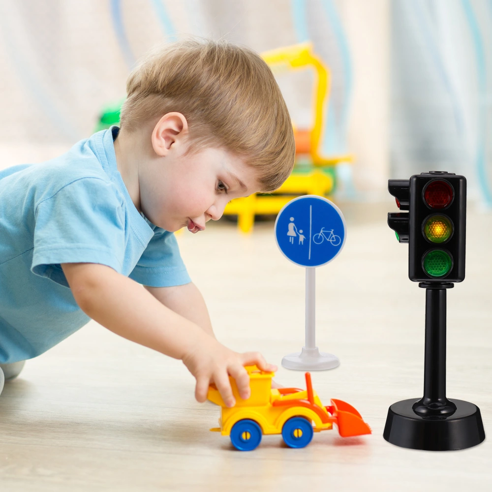 13 Pcs Mini Electric Traffic Lights Toy Road Signs Children Scene Model Toy