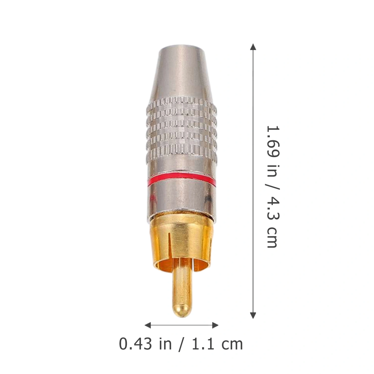 4pcs RCA Plugs Speaker Plugs Gold Plated RCA Plug Male Plug Adapter Connector