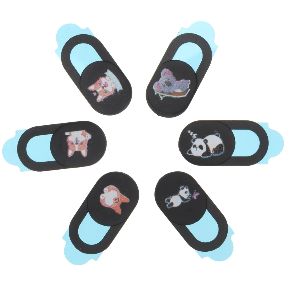 6Pcs Cartoon Adorable Camera Slide Cover Privacy Protection Webcam Cover