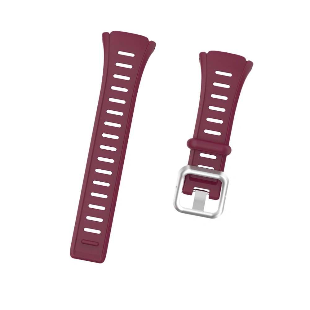 22mm TPU Watchband Wrist Band Strap Replacement Quick Release Band Compatible for Polar Smart Watch for Men (Dark Red)