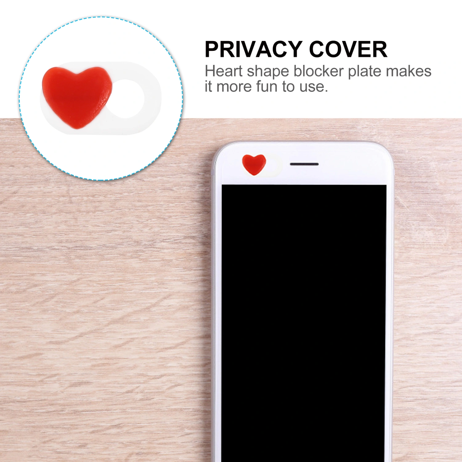 2 PCS Webcam Cover Slide Heart Computer Laptop Desktop Privacy Blocker Slider