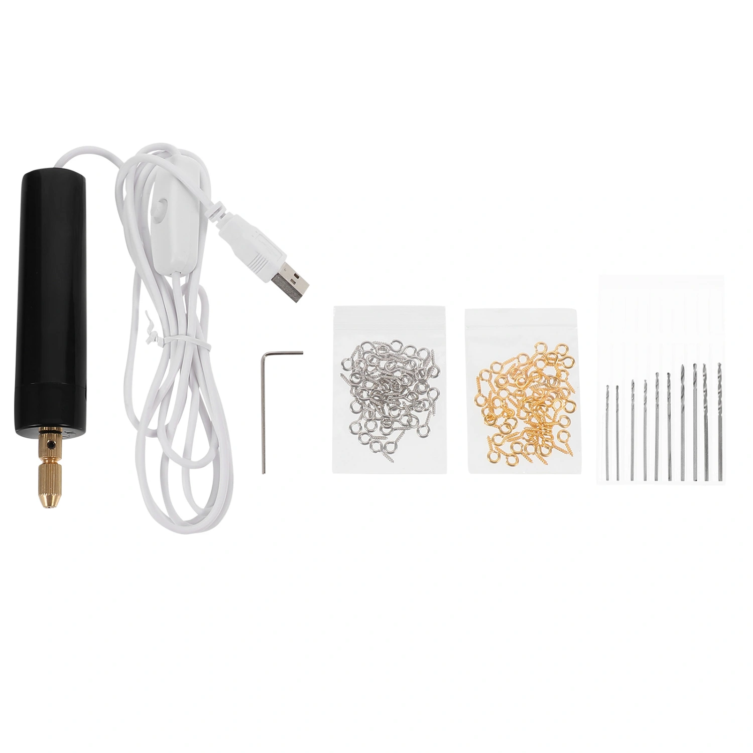 1 Set Electric Hand Drill USB Charging Power Hand Drill Mini Electric Drill