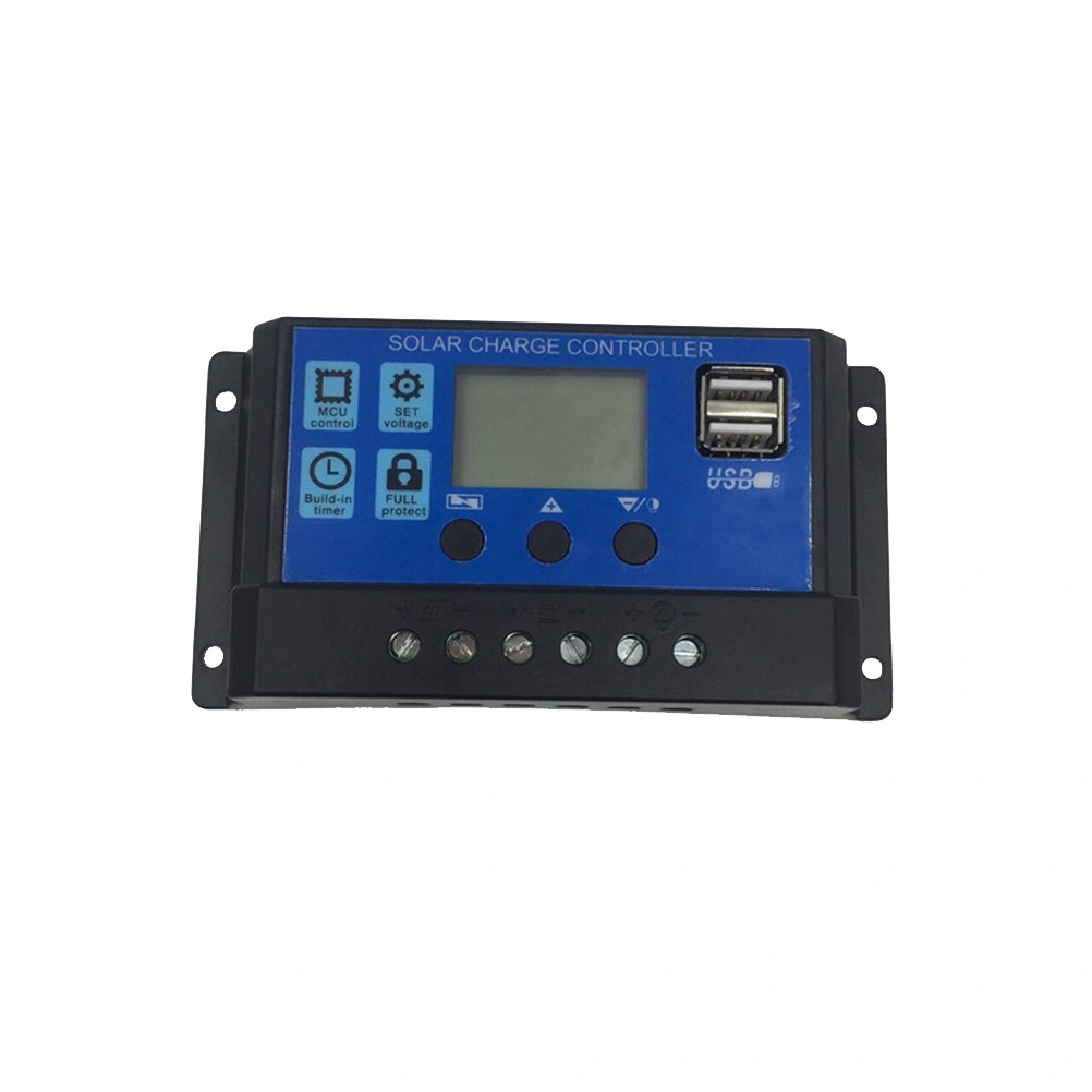 20A 12V/ 24V Solar Charge Controller Generator for Home Solar Panel Battery Intelligent Regulator with USB Ports Backlight Display
