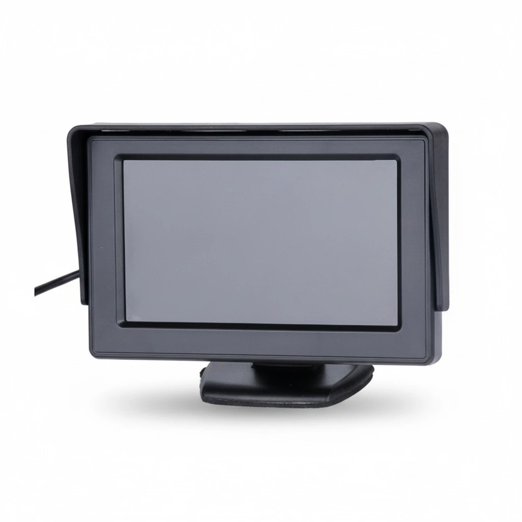 Car Rear View Backup Reverse Parking Display 4.3 Inch TFT LCD Screen Monitor DVD VCR Headrest Rearview Monitor (Black)