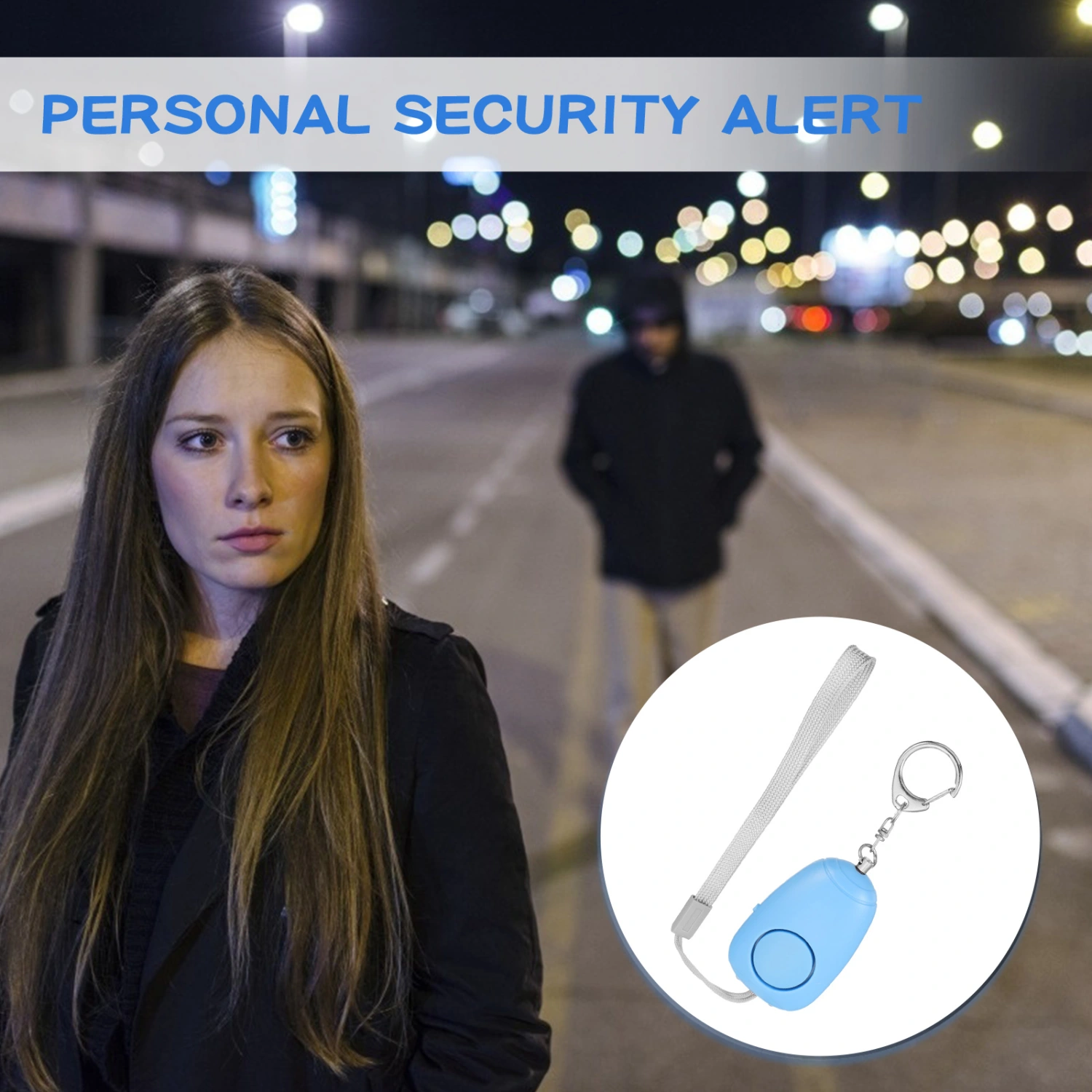 Self Defense Alarm Emergency Safety Alarm Siren Sound Alarm with LED Light
