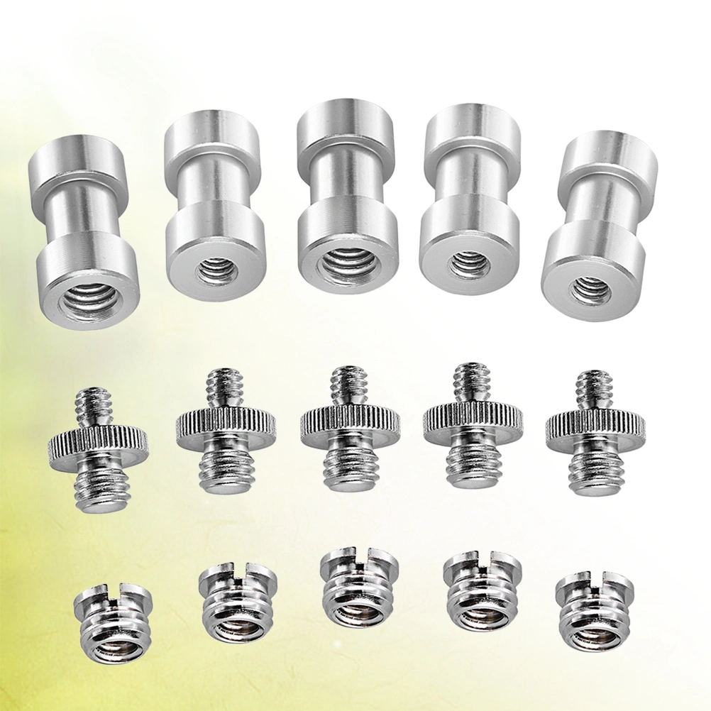 15PCS/Set Tripod Adapter Screw Mount Converter for Flash Trigger Converter Hot Shoe (Silver)