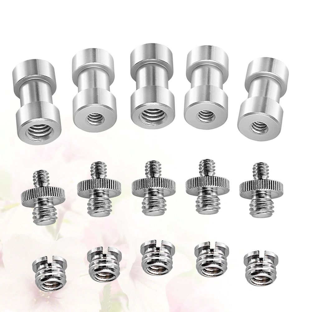 15PCS/Set Tripod Adapter Screw Mount Converter for Flash Trigger Converter Hot Shoe (Silver)