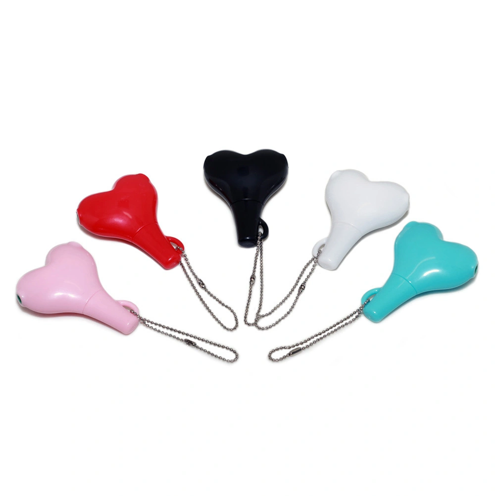 3.5mm Stereo Audio Headset Heart Shape Headphone Splitter Connector Adapter for And Smart Phone (Pink)