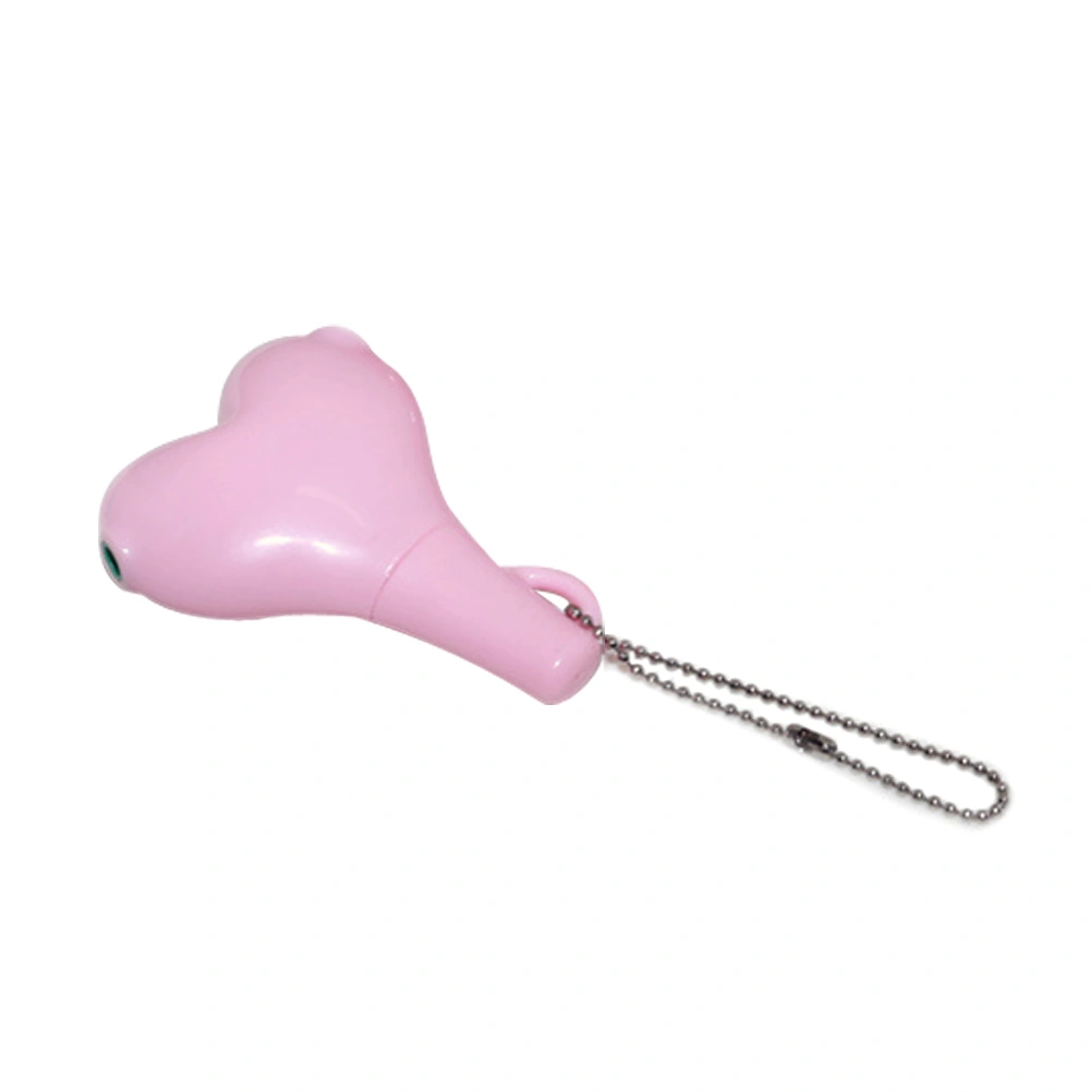 3.5mm Stereo Audio Headset Heart Shape Headphone Splitter Connector Adapter for And Smart Phone (Pink)