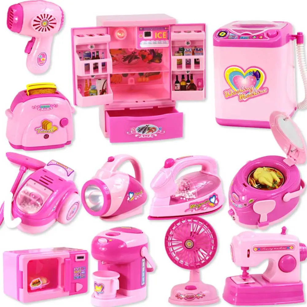 Simulation Hair Dryer Toys Kids Home Appliances Toys Plastic Electric Hair Drier Toys (without Battery)