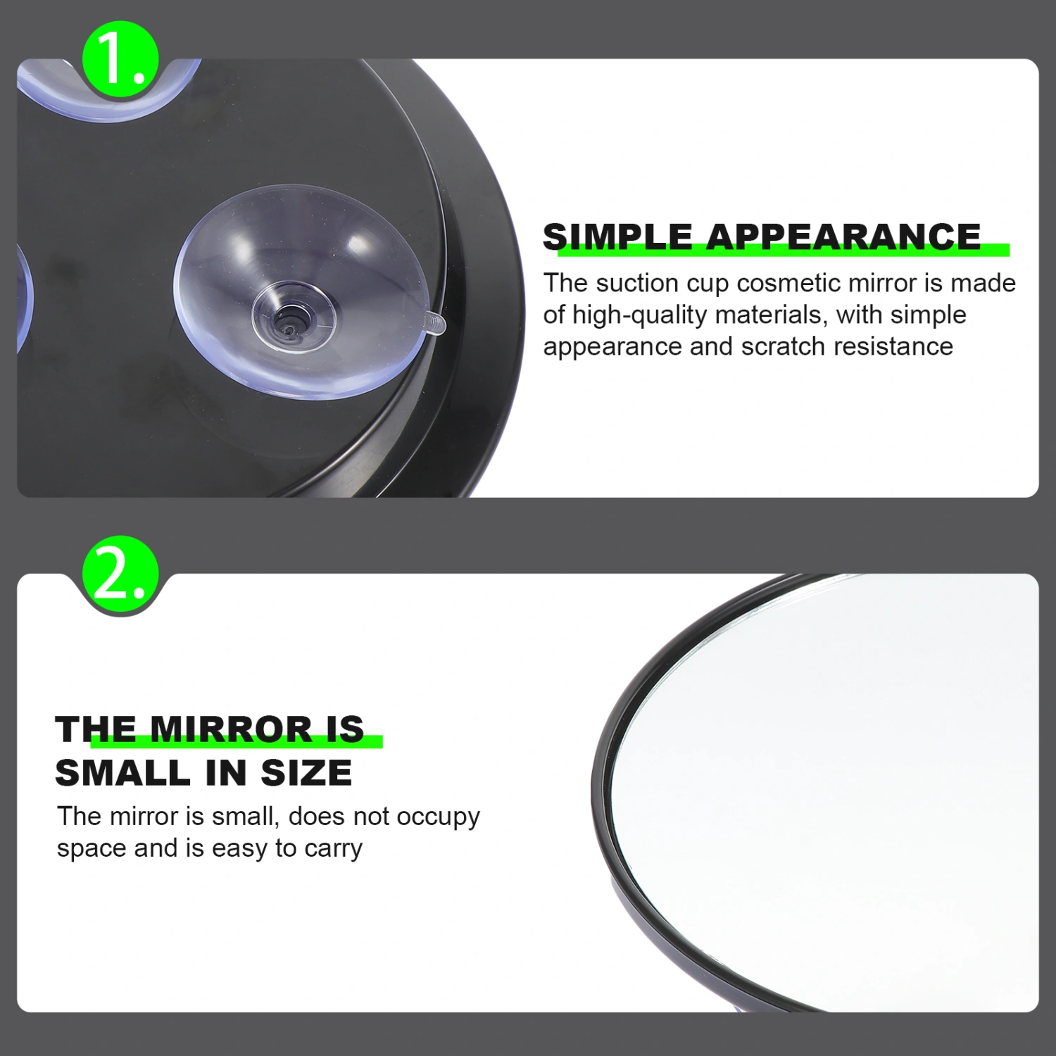 1pc Suction Cup Makeup Mirror Home Use Suction Cup Magnifying Cosmetic Mirror