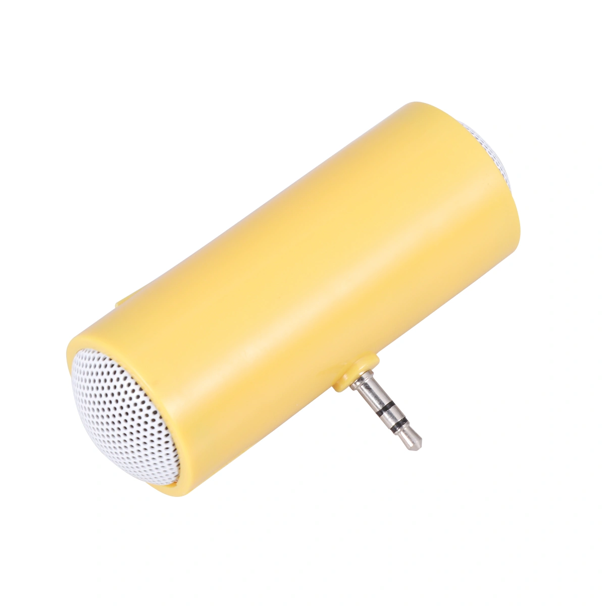 3.5mm Plug-in Audio Jack Mini Portable Stereo Speaker for Phone Tablet Without Battery (Yellow)