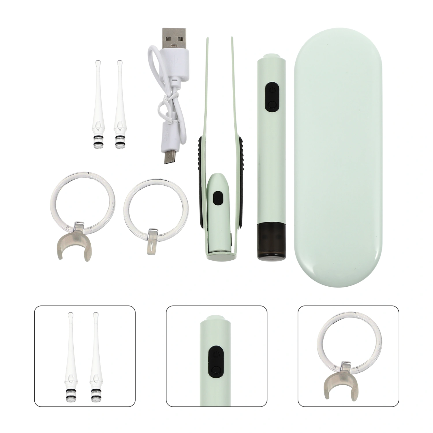 1 Set Ear Spoon Glowing Ear Wax Remover Intelligent Ear Pick Ear Tweezers