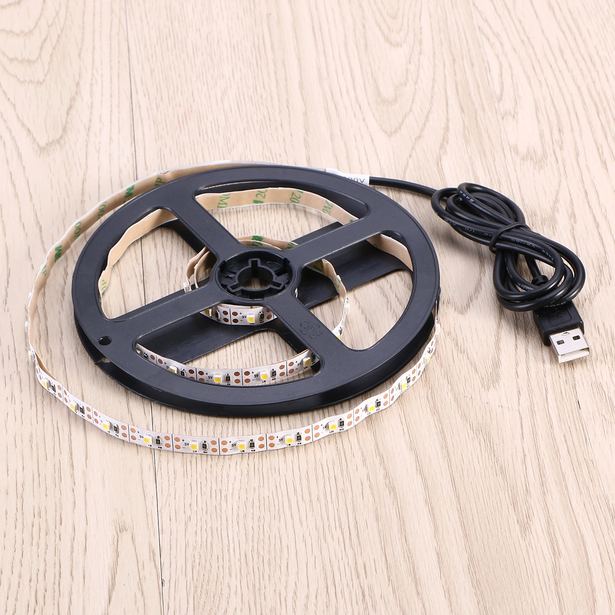5M Strip Lights Waterproof 3528 LED Lights Strip for Birthday Christmas Party Decoration with USB Cable (Warm White)