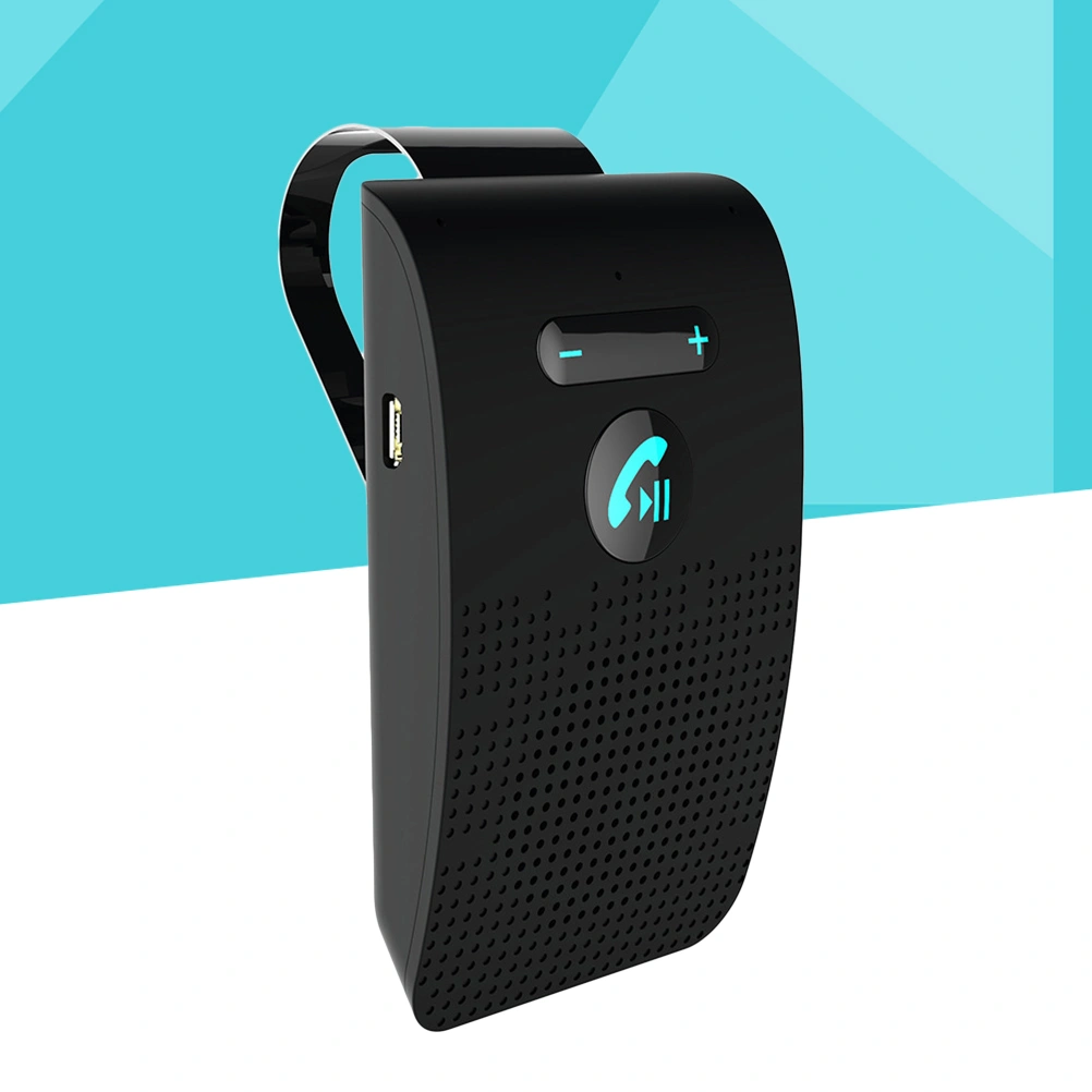 4.2 Hands Free Player Noise Reduction Sunvisor Phone Speaker with Clip (Black)