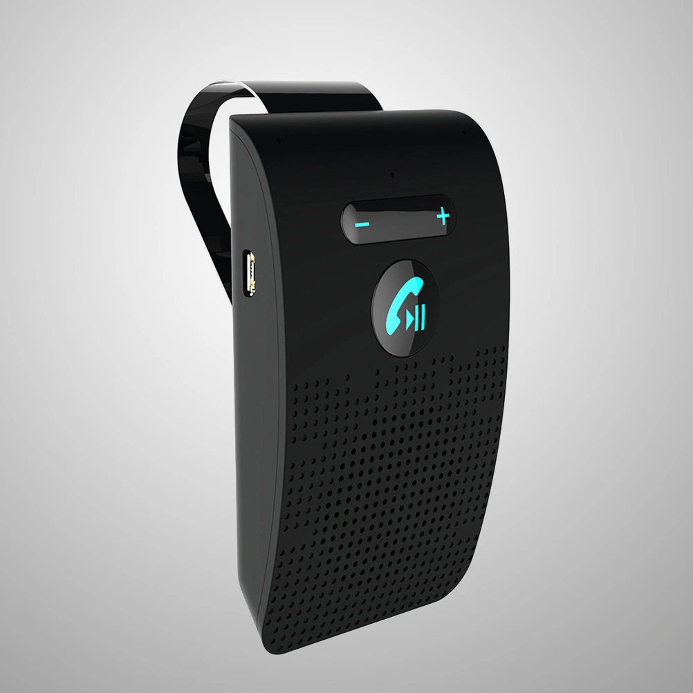 4.2 Hands Free Player Noise Reduction Sunvisor Phone Speaker with Clip (Black)