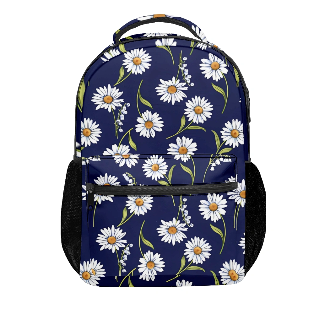 Daisy Floral Laptop Backpack,School Casual BackPack,Book Bag,Backpack Boys Middle School,Bookbag For College Student Women,