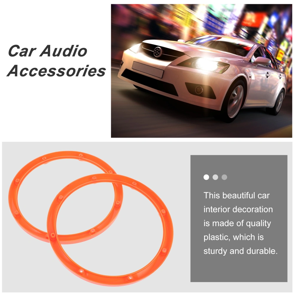 2pcs Car Audio Decor Ring Car Interior Decoration Car Audio Accessories