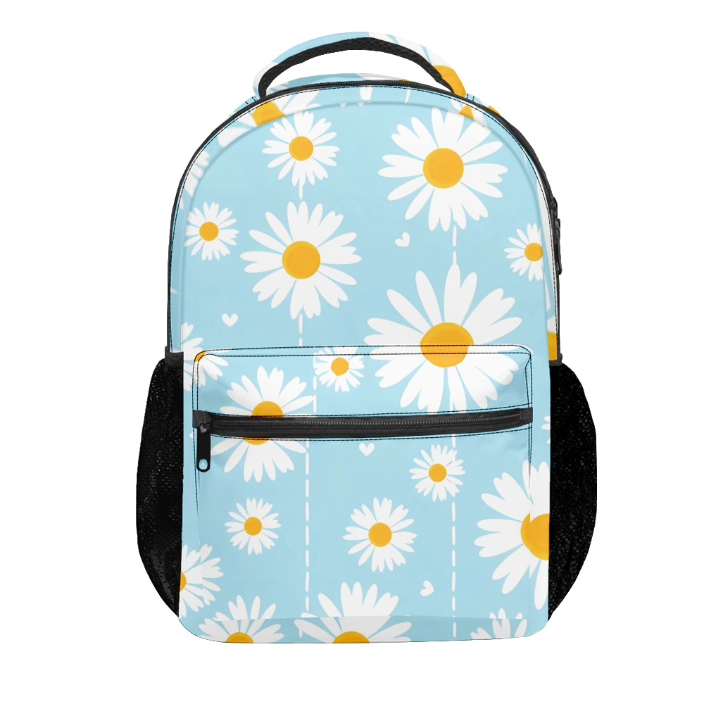 School Backpack Summer Daisy Flower Floral Backpacks School,Book Bags,Men Backpack For Travel,Backpack For Middle School Girls,