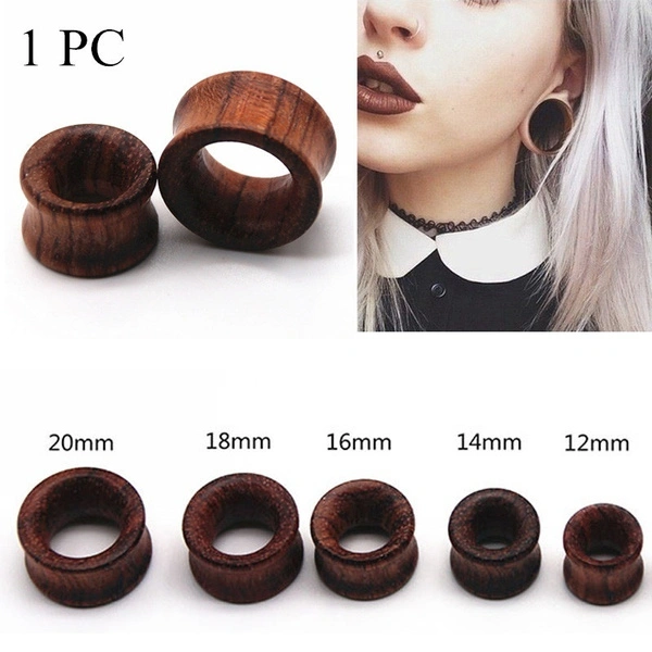 6-20 mm Plugs and Tunnels Big Size Ear Tunnel Earrings Ear Stretcher Wood Expander Men Ear Piercing Body Piercing Tunnels Gauge