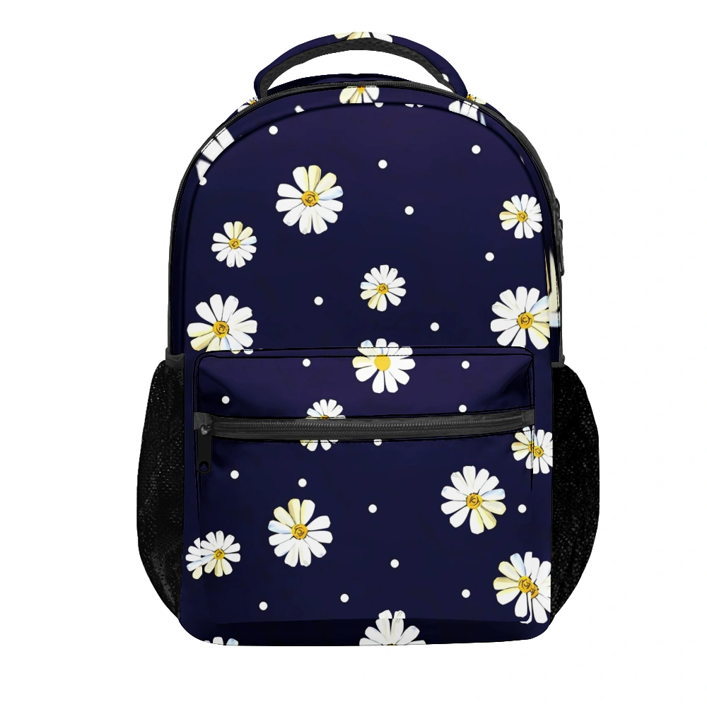 Daisy Floral Flower Backpack,Kids Bookbag,Book Bag,Girls School Backpack,Backpacks For Middle School Girls,