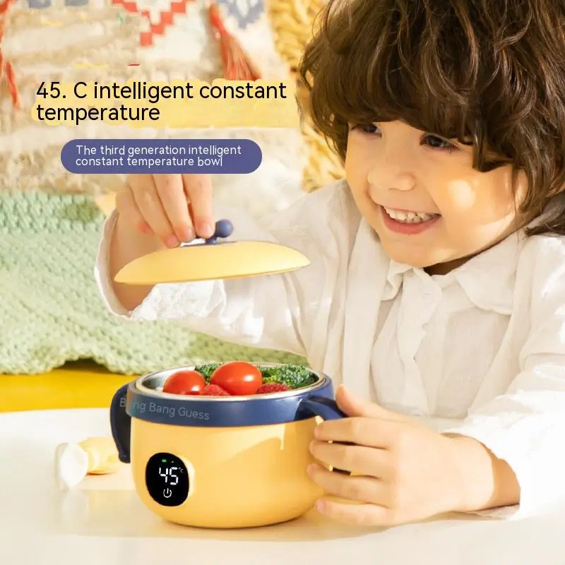 Intelligent Constant Temperature Bowl Children's Tableware Solid Food Bowl