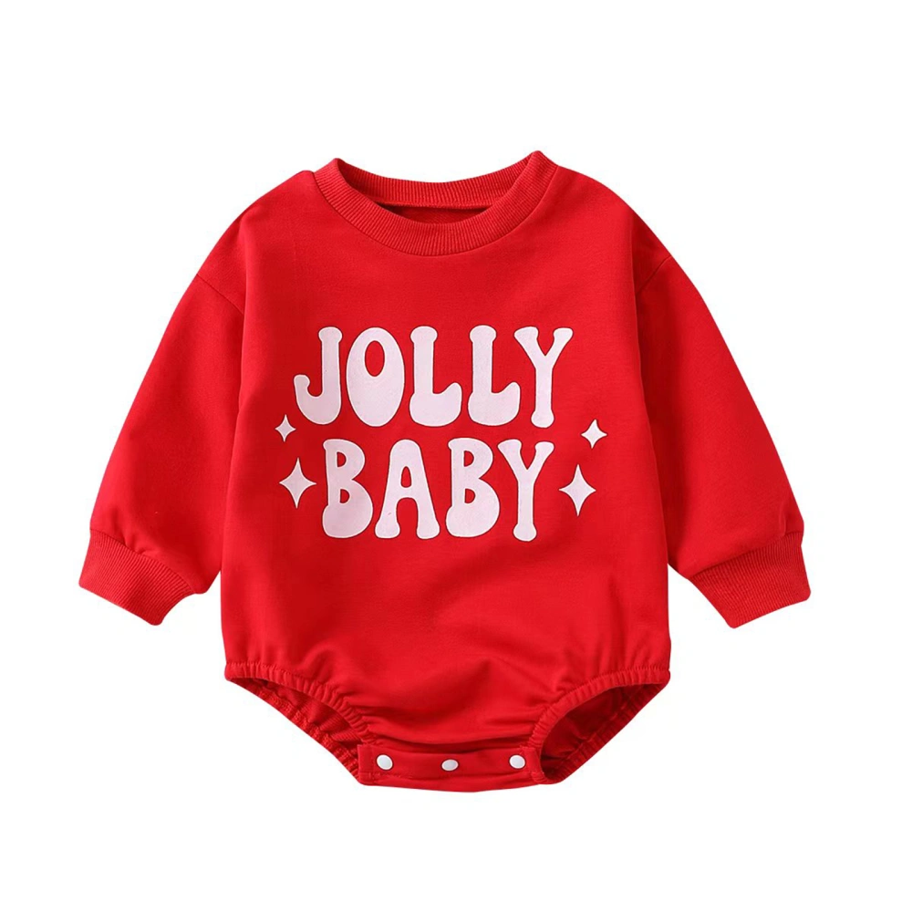 Toddler Baby Sweatshirt Rompers Letter Print Warm Long Sleeve Jumpsuit for Newborn Infant Cute Clothes