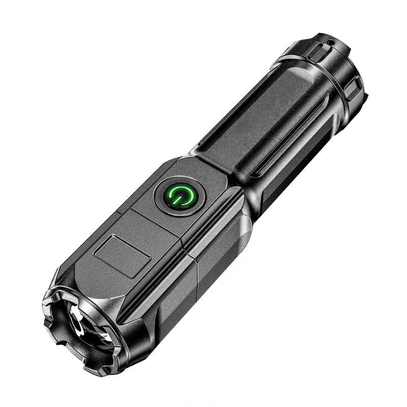 1pc Powerful Zoomable Flashlight, Outdoor Multi-functional Portable Home Small Flashlight, Telescopic Zoom Light