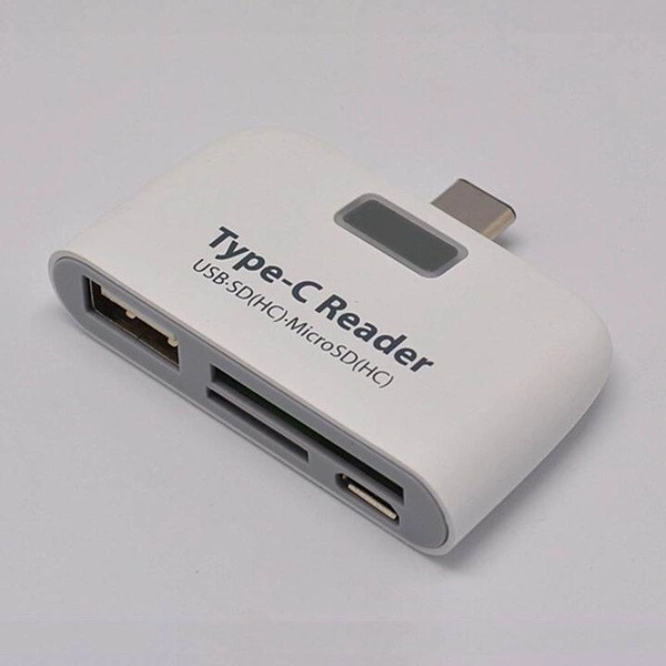 Multifunctional Smart 4 In 1 Laptop PC Durable Phone TF Micro SD With Micro USB Charge Port USB 3.1 Universal Type C Adapter OTG Card Reader