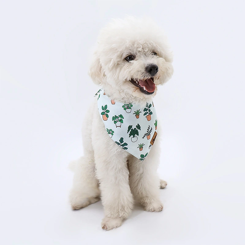 Pet Scarf Summer Pattern Dog Saliva Towel