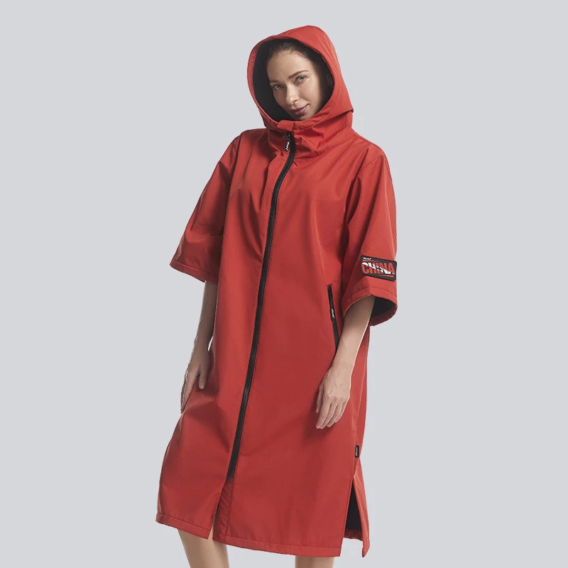 Waterproof Cloak Changing Bathrobe Outdoor Swimming Diving Surfing Windproof