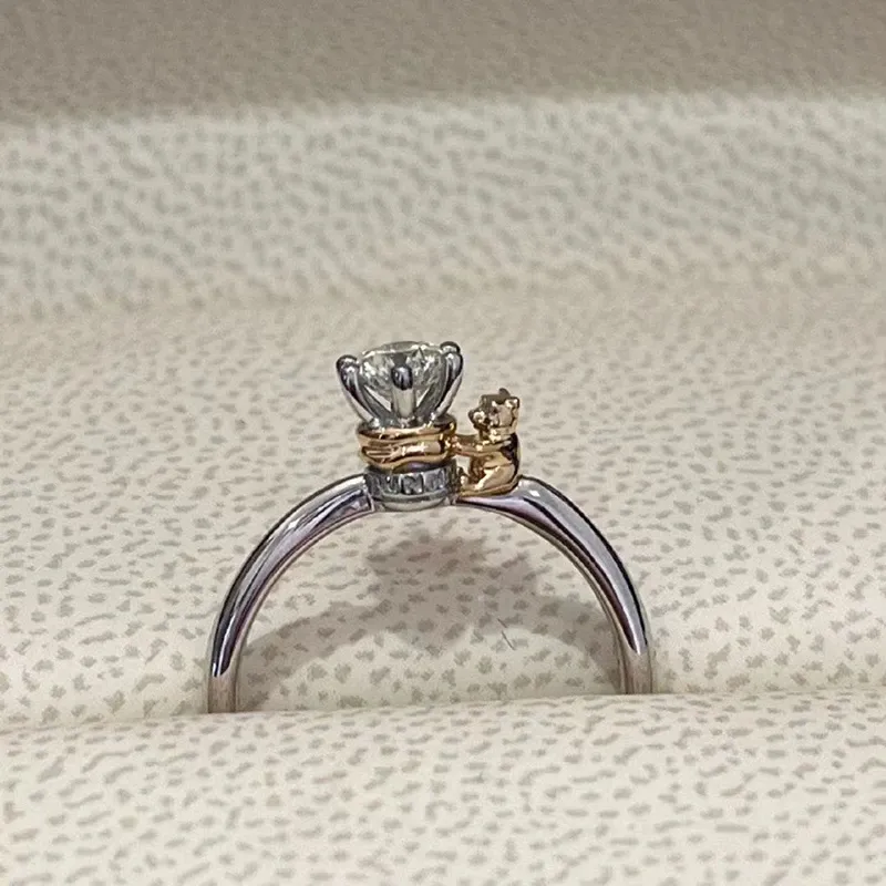 Mild Luxury Cute Winnie Bear Opening Adjustable Ring