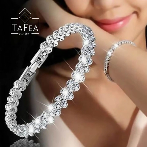 1 piece TAFEA Women Fashion Crystal Bracelet Zircon Chain Crystal Gold Chain Bracelet Female Jewelry Bracelet Gift