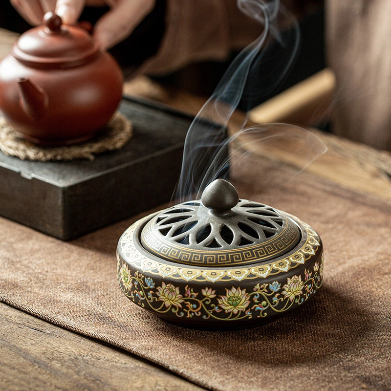 Zen Censer Stove Ceramic Household Antique Incense Burner