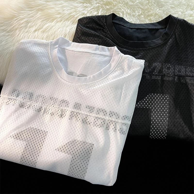 Summer Cool Mesh Short Sleeve Male