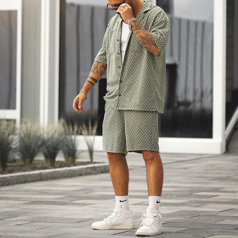 Men's Fashion Casual Exercise Shirt And Shorts Suit