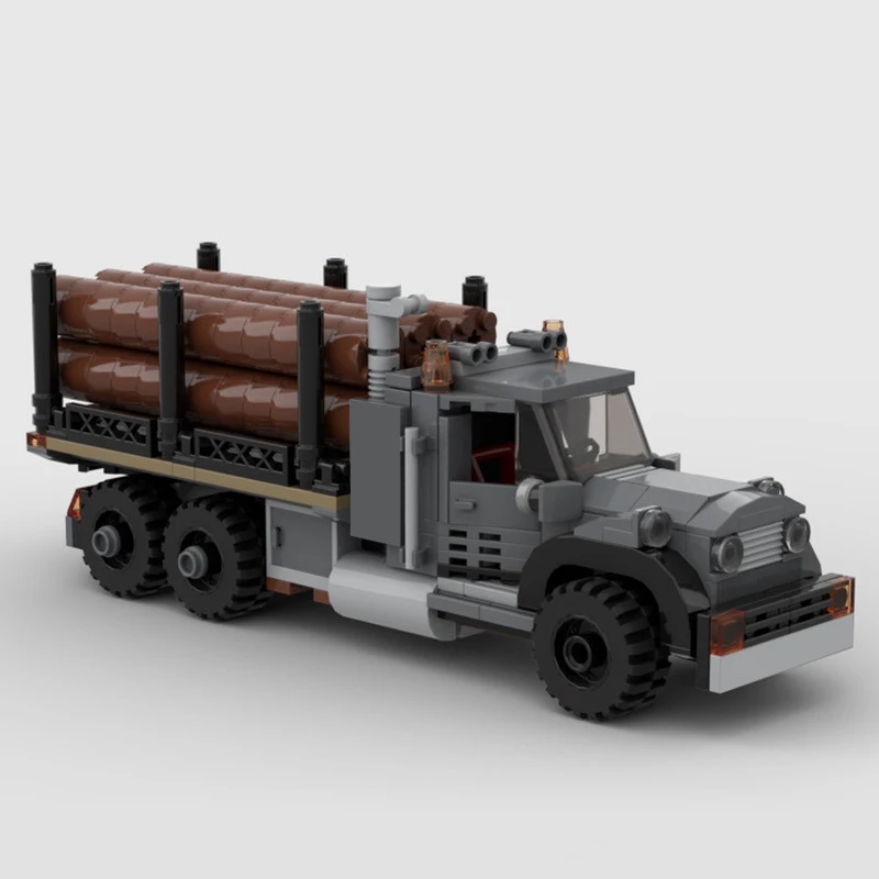 Creative Old-fashioned Logging Truck Model Assembled Toy